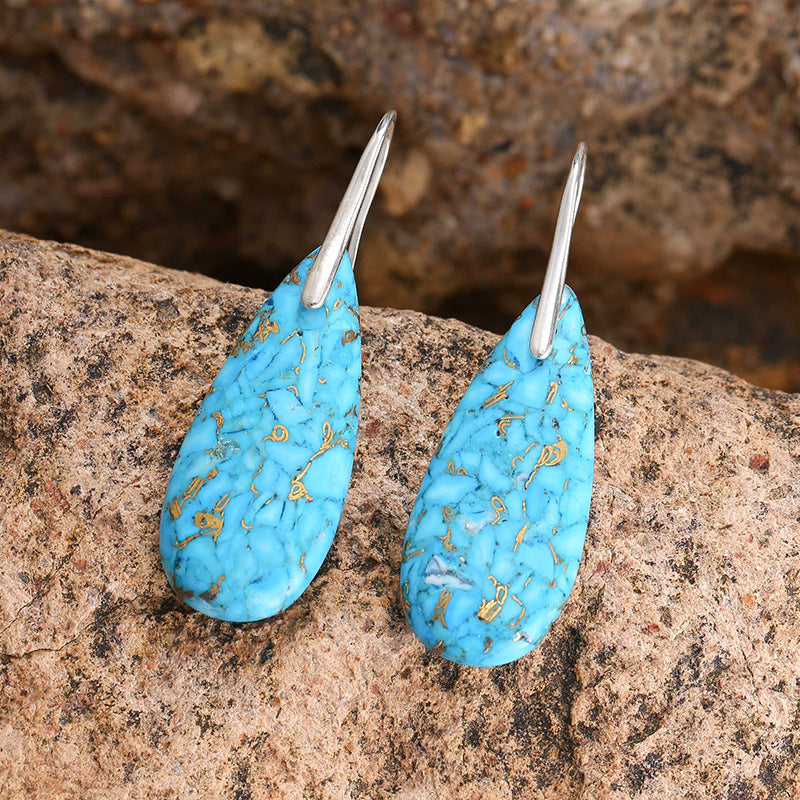 Export New Earrings Drop-shaped Stones