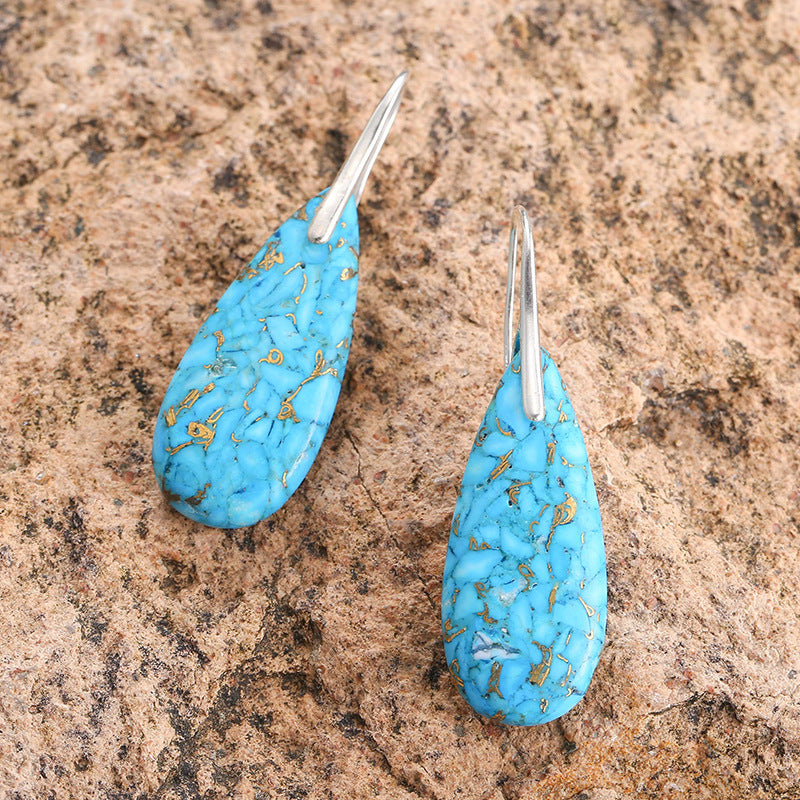 Export New Earrings Drop-shaped Stones