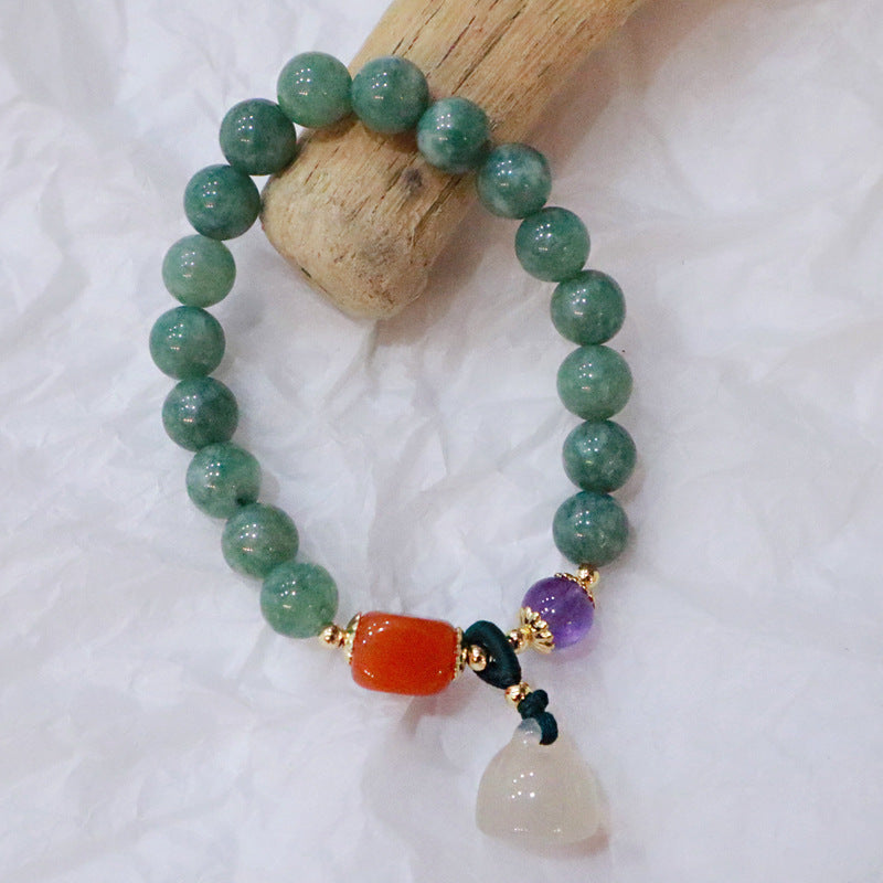 Korean Version Chalcedony Lotus Shaped Bracelet Female