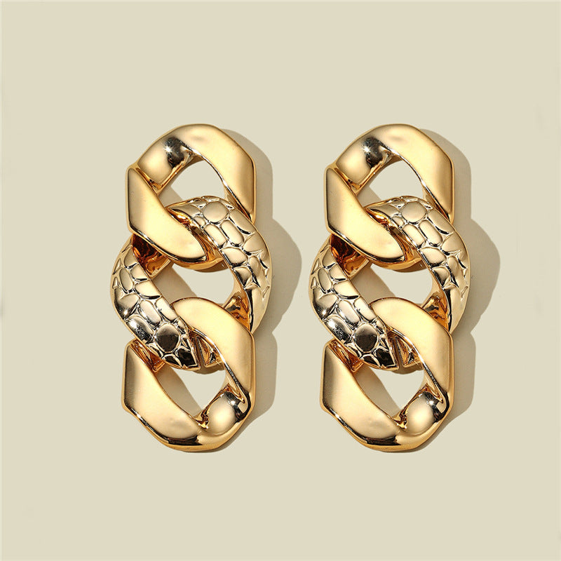 Gold Korean Fashion Personality Earrings Women