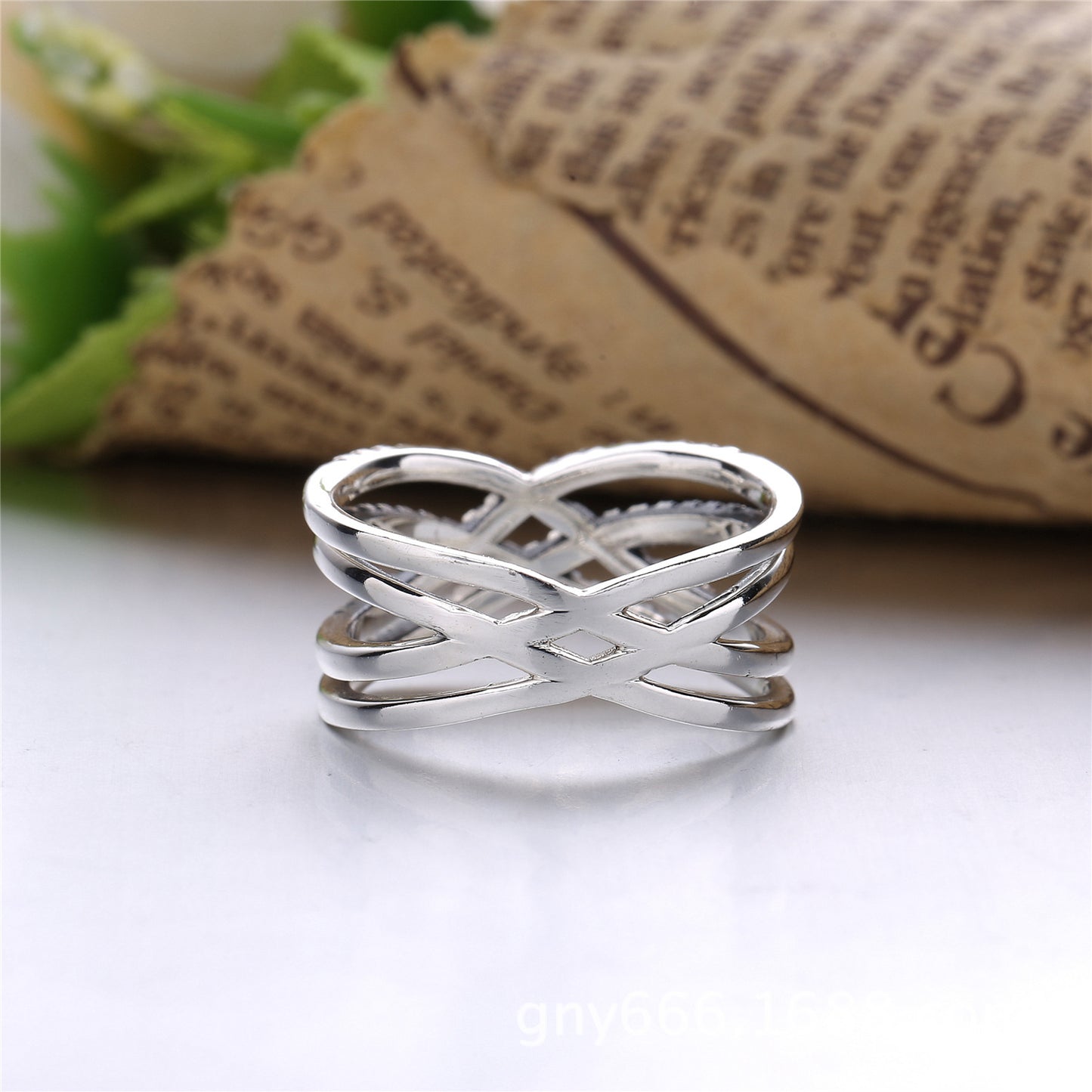 Vintage Cross Sterling Silver Wedding Rings for Women