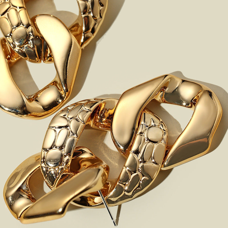 Gold Korean Fashion Personality Earrings Women