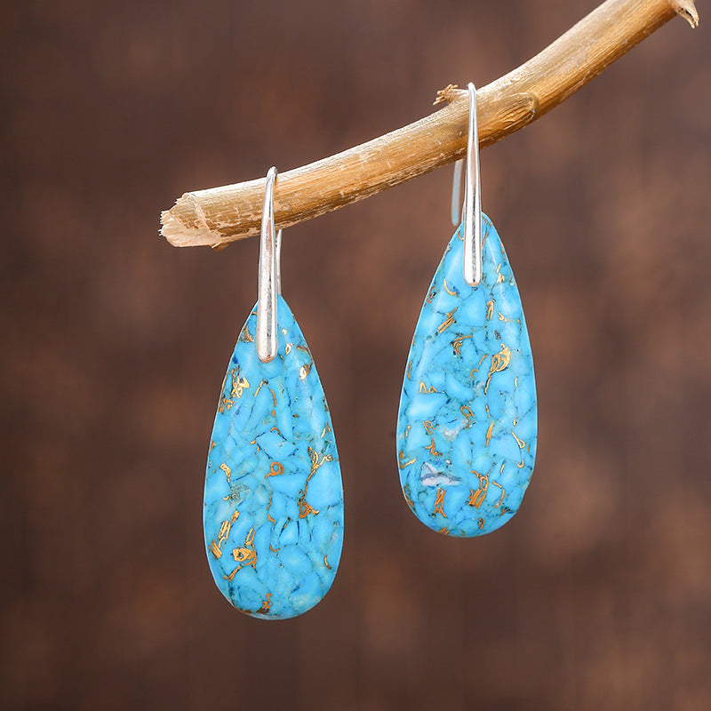 Export New Earrings Drop-shaped Stones