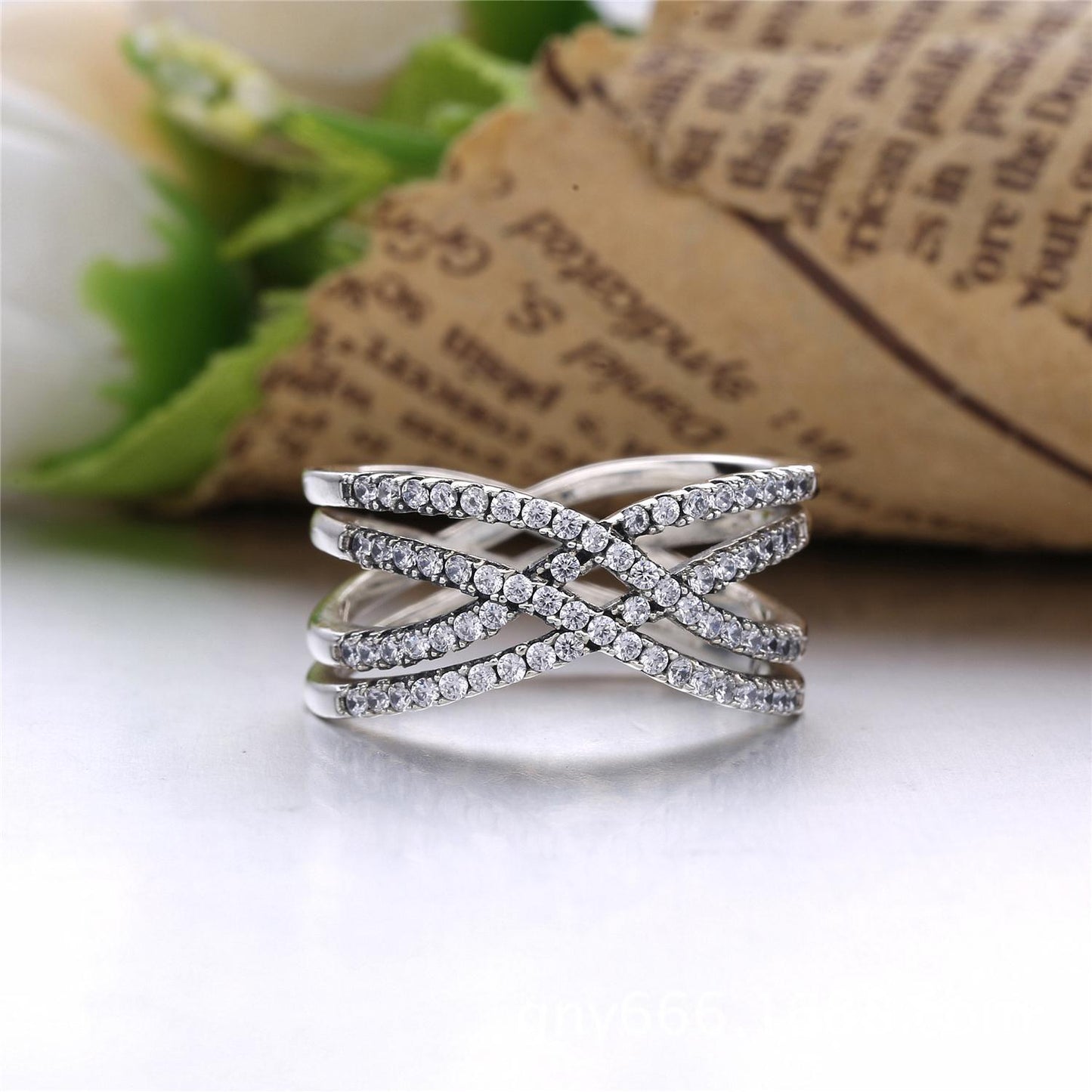 Vintage Cross Sterling Silver Wedding Rings for Women