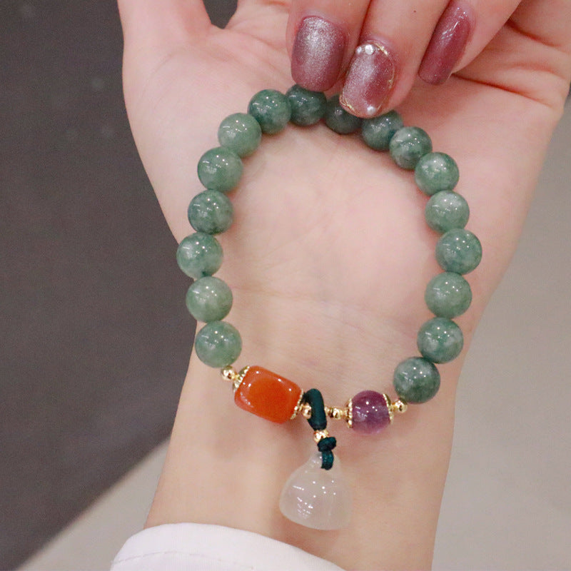 Korean Version Chalcedony Lotus Shaped Bracelet Female